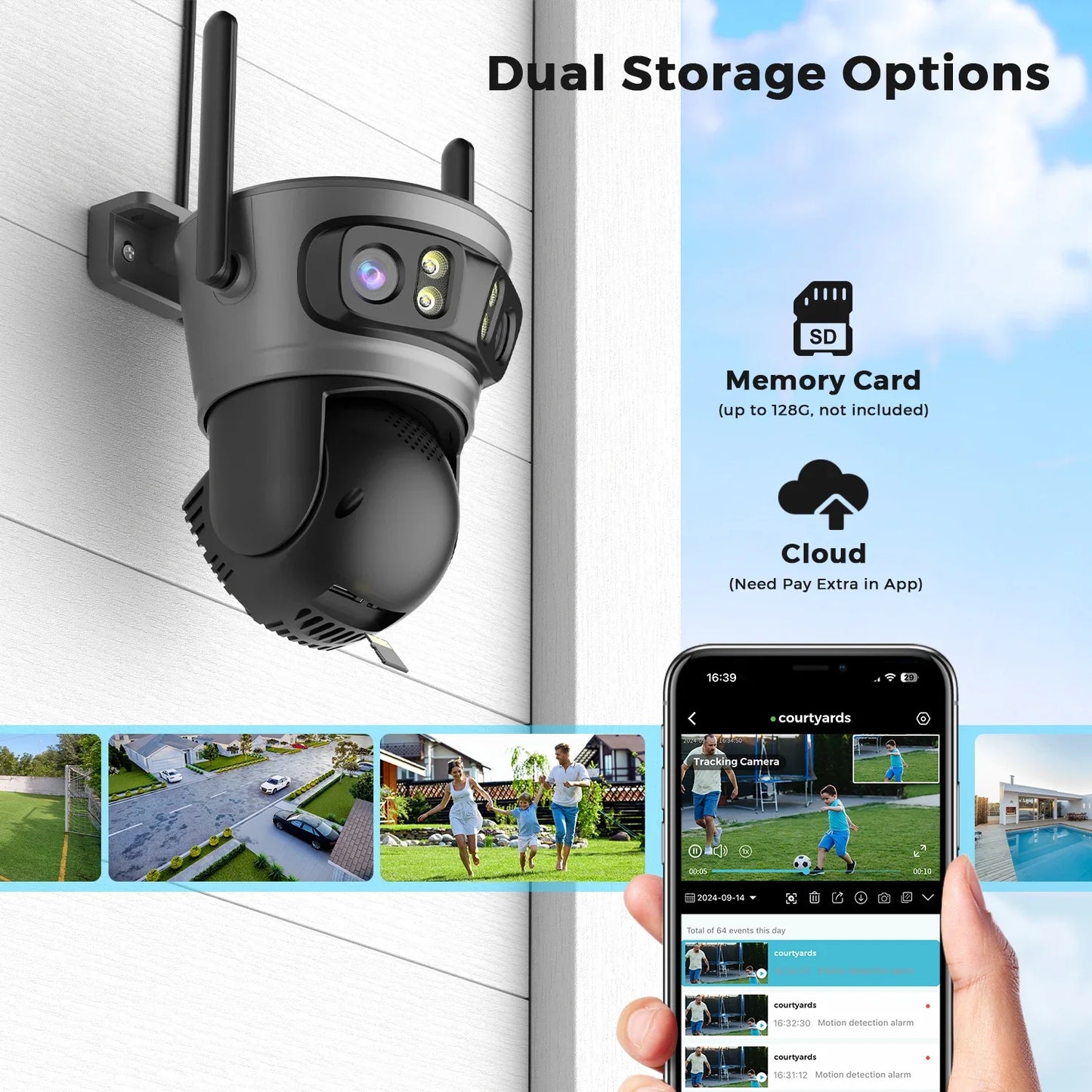 Caméra De Surveillance Extérieure PTZ WiFi 20MP