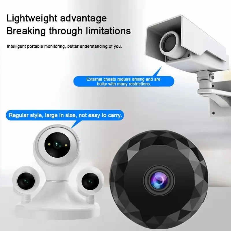 Mini Caméra De Sécurité Wi-Fi Grand Angle 1080P
