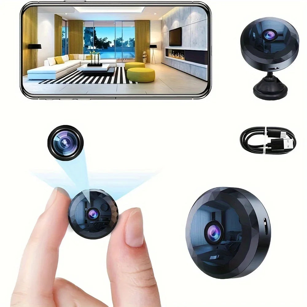 Mini Caméra WiFi avec Vision Nocturne et Détection De Mouvement